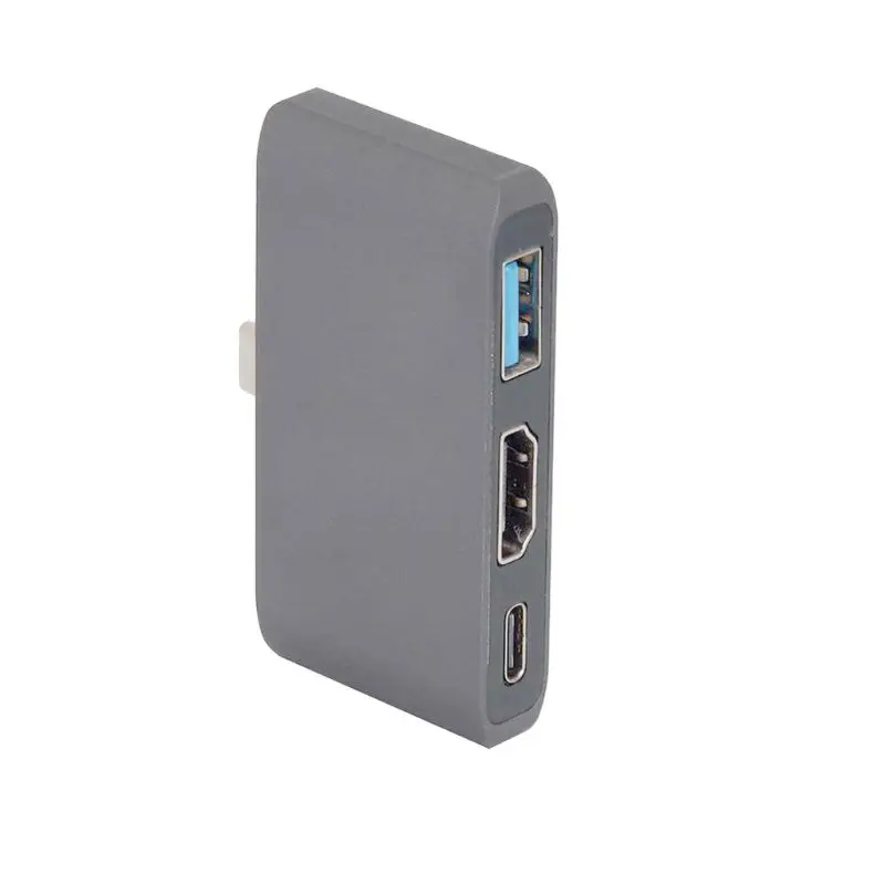 USB C 3,1-HDMI 4K цифровой многопортовый адаптер-концентратор конвертер для samsung S8/9 для переключателя kingd для MacBook12/Mac - Цвет: Серый