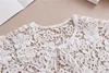 Linbaiway 2022 Lace Chiffon Doll Fake Collar Ladies Shawl Wrap Removable Detachable Embroidered False Collar Clothes Accessory ► Photo 3/6