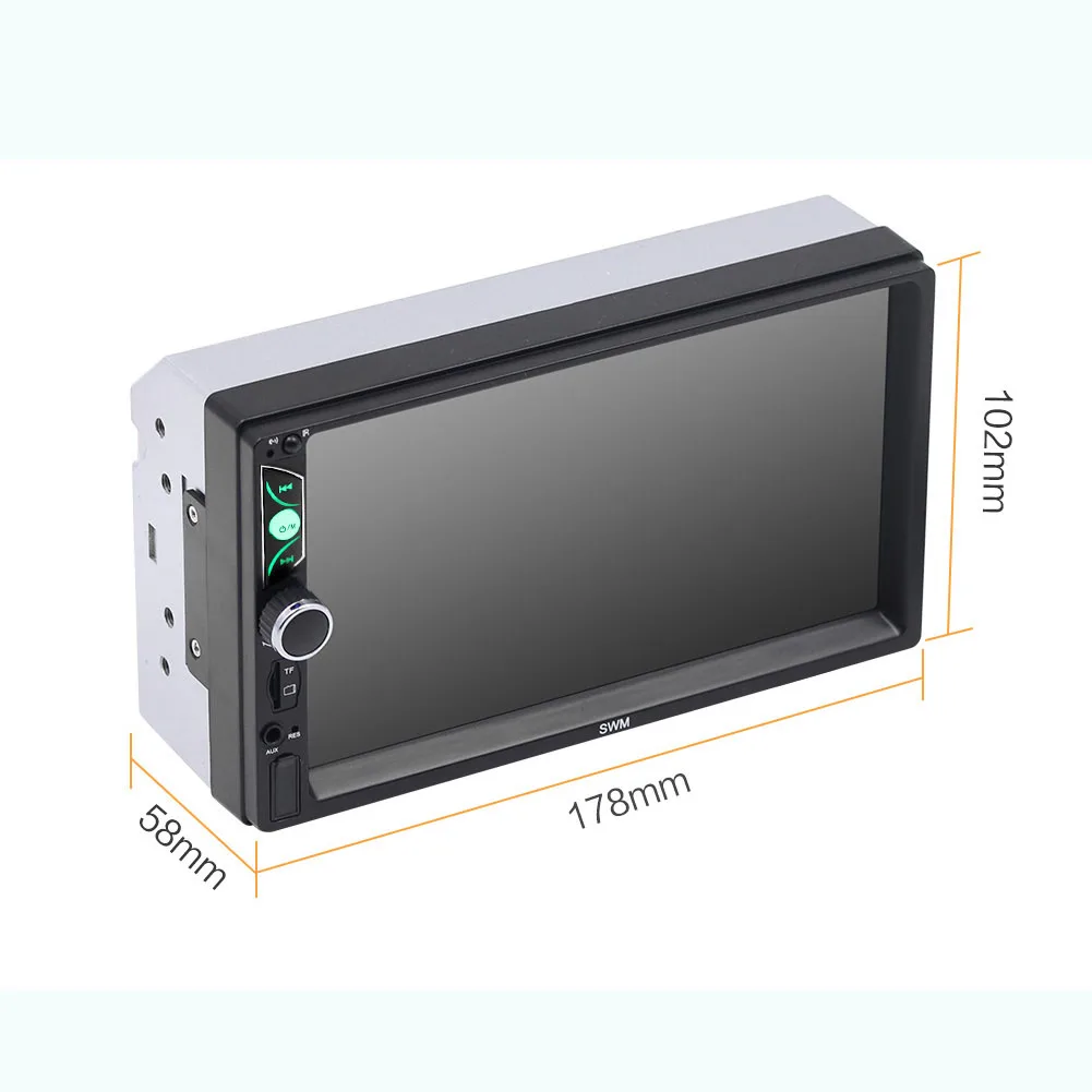S7 7 Inch 2 Din Car Radio Bluetooth Touch Screen MP5 Player Card Player Radio on Behalf of DVD Player with Rearview Camera