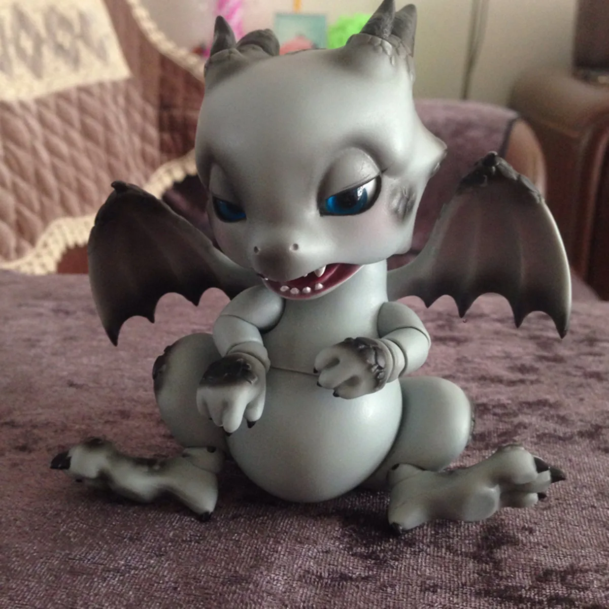 1/8 Min Dangon Little Grey Dragon BJD Doll SD Cute Pet Half-open Eyes Jointed | Игрушки и хобби