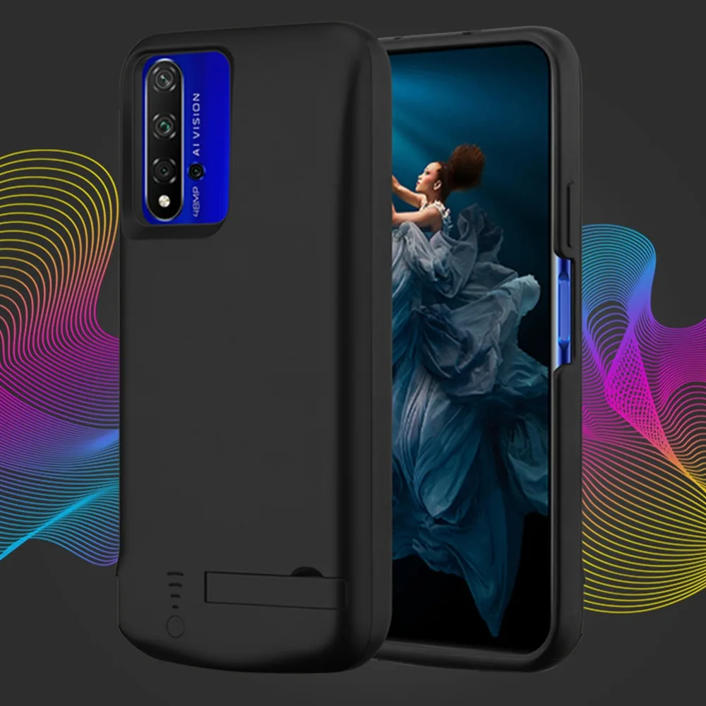 5000 мАч для huawei Honor 20 20 Pro Чехол для аккумулятора умный ABS телефон стенд зарядное устройство чехол power Bank для huawei Honor 20 Pro