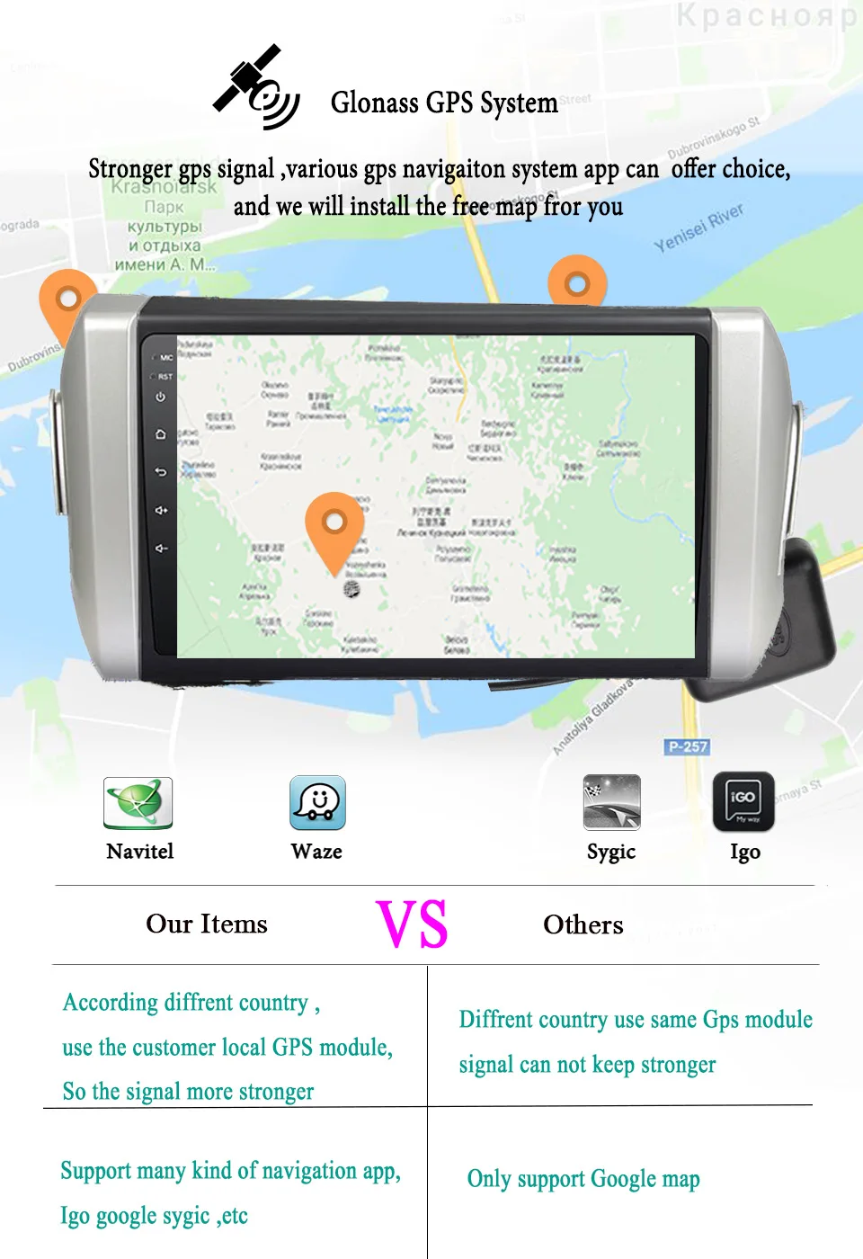 Top 2 din Android 9.1 4G+64G car dvd for Toyota INNOVA 2015 2016 2018 2019 9