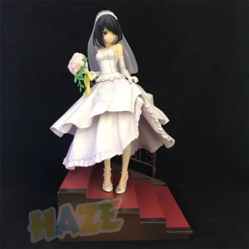 

Anime DATE A LIVE 2 Tokisaki Kurumi Wedding dress PVC Figure Toy Collection in Box 23cm