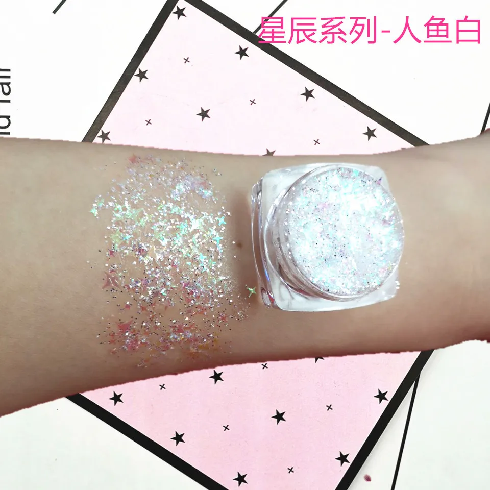 Блестящая блестящая жидкая краска для лица Maquiagem Eye Pigmento Para Os Olhos Mermaid Cream хайлайтер Осветляющий макияж блеск для глаз