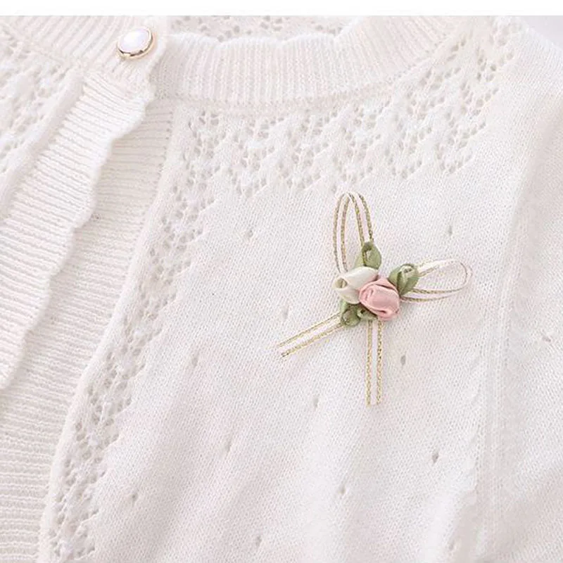 Girls Thin Long Sleeves Cardigan Jacket Ruffle baby Girl Knit Cardigan Sun Protection Clothing Summer Air-conditioning Shirt kids sweater