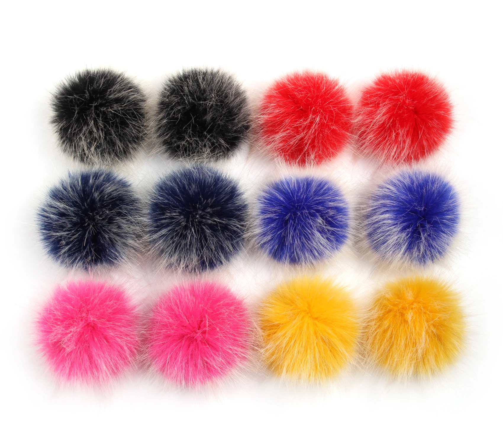 Wholesale 50pcs/lot DIY 13-17cm Real Raccoon Fur Pompoms Fur Balls For Hat  Cap Beanies Shoes And Scarves Real Fox Fur Pom Poms