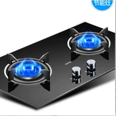 Qb503 газа Плита двойной фокуса бытовой добавьте Настольная плита газовая плиты печь на природном газе жидкости газовая плита - Цвет: Liquefied gas