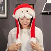 2021 New Plush Moving Husky Ear Hat Cartoon Animal Panda Funny Ears Pinching Ear to Move Vertically Plush Toys Cute Caps 2