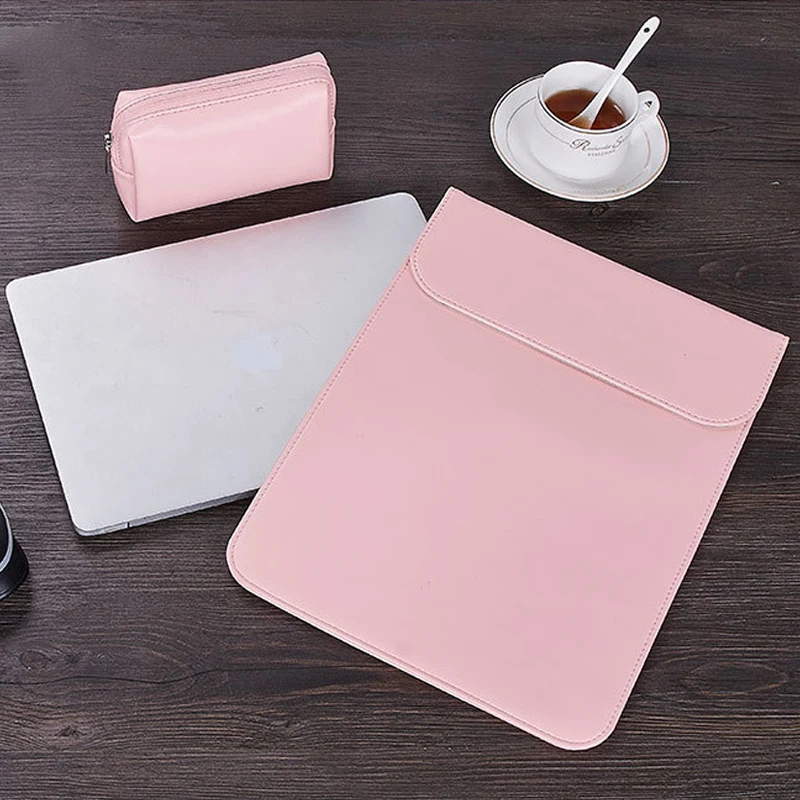 Новая сумка для ноутбука из искусственной кожи для мужчин и женщин с магнитной адсорбцией для Macbook Air 11 12 13 чехол Pro 15 Touch Bar Ультратонкий чехол