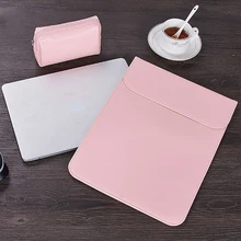 Новая сумка для ноутбука из искусственной кожи для мужчин и женщин с магнитной адсорбцией для Macbook Air 11 12 13 чехол Pro 15 Touch Bar Ультратонкий чехол