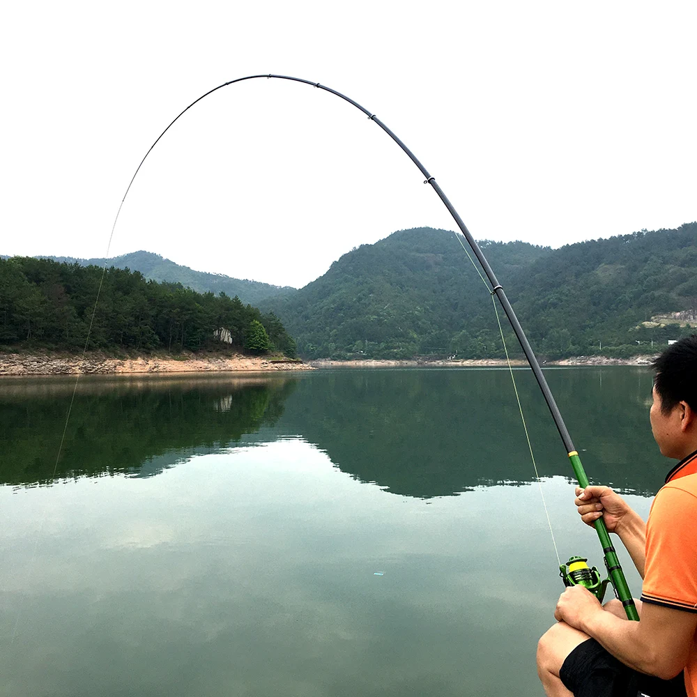 GHOTDA карбоновая удочка супер жесткая портативная спиннинговая Удочка