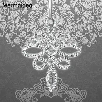 

White CZ Knot Pendant Fashion Jewelry silver plated Trendy Vintage Gift For Women Girls Fit Necklace 2020 New