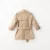 Baby Vintage Tench Coat Boy Girl Clothes Ветрозащитная Куртка Британская Двубортная ветровка Отложной Воротник пуговицы Ремень Дети