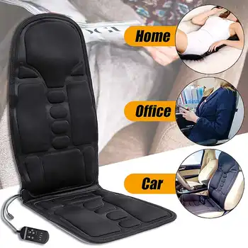 

Electric Mulifunction Back Heated Massage Car Seat Home Office Cushion Car Seat Chair Massager Lumbar Back Neck Pad Relaxation