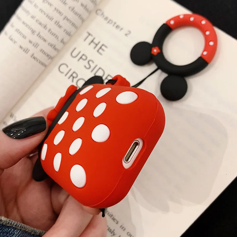 Мягкий силиконовый чехол с милым рисунком Микки и Минни для Apple Airpods, чехол, беспроводные Bluetooth игрушечные наушники, чехол