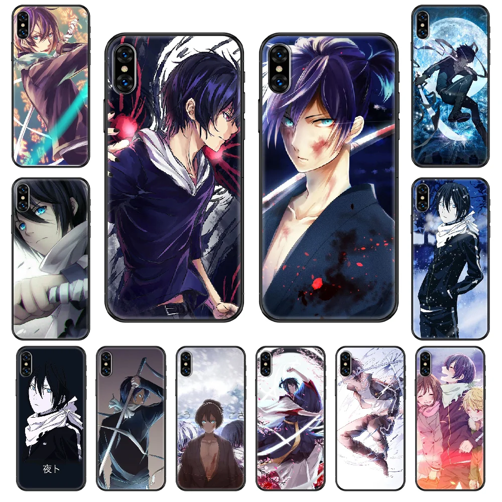 Аниме Noragami чехол для телефона iphone 4 4s 5 5S SE 5C 6 6S 7 8 plus X XS XR 11 PRO MAX 2020 черный тренд