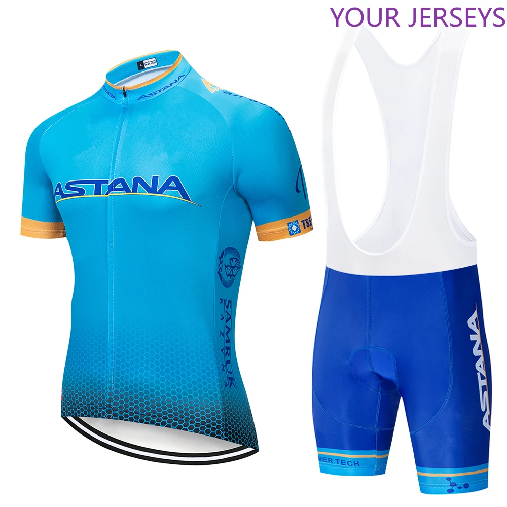 

2020 TEAM Astana Cycling JERSEY Bike Shorts Set Quick Dry Ropa Ciclismo Mens Breathable Bicycle Clothing Summer Pro Cycling Wear