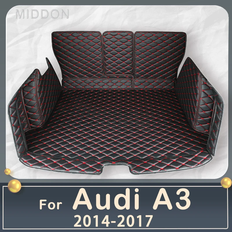 

Коврик для багажника автомобиля MIDOON для Audi A3 Sedan 2014 2015 2016 2017, подкладка для груза, коврик, аксессуары для интерьера, коврик для багажника автомобиля MIDOON f