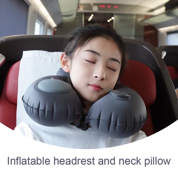 

Travelsky wholesale travel TPU u shape folding headrest and inflatable neck pillow