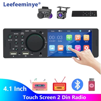 

4.1 Inch Touch Screen Car Radio 1 Din Car Stereo MP5 Player Auto FM Radio Bluetooth USB AUX RCA 1din Autoradio Rear View Camera