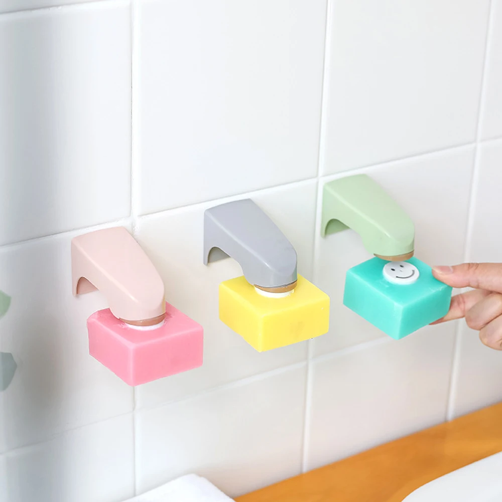 

NICEYARD Portable 5 Colors Wall Mounted Sticking Soap Dishes Storage Rack Bathroom Accessories Magnetic Soap Holder