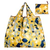 2022 New Tote foldable Colors ECO Reusable Polyester Portable Shoulder Handbag Cartoon green Folding pouch shopping bag ► Photo 3/4