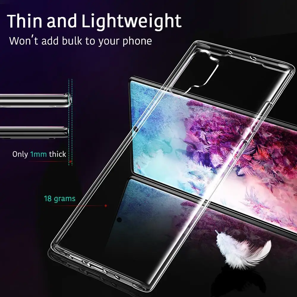 Прозрачный мягкий чехол из ТПУ с принтом "для samsung Galaxy Note 10 Pro A50S A30S A20S A10S S10 S9 S8 плюс A6 A8 плюс ультра тонкий силикон чехол