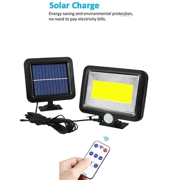 

100 LED solar LED Light PIR Motion Sensor Powered Street Lamps Garden Outdoor Energy Lighting Waterproof IP65 Wall Lights sepera