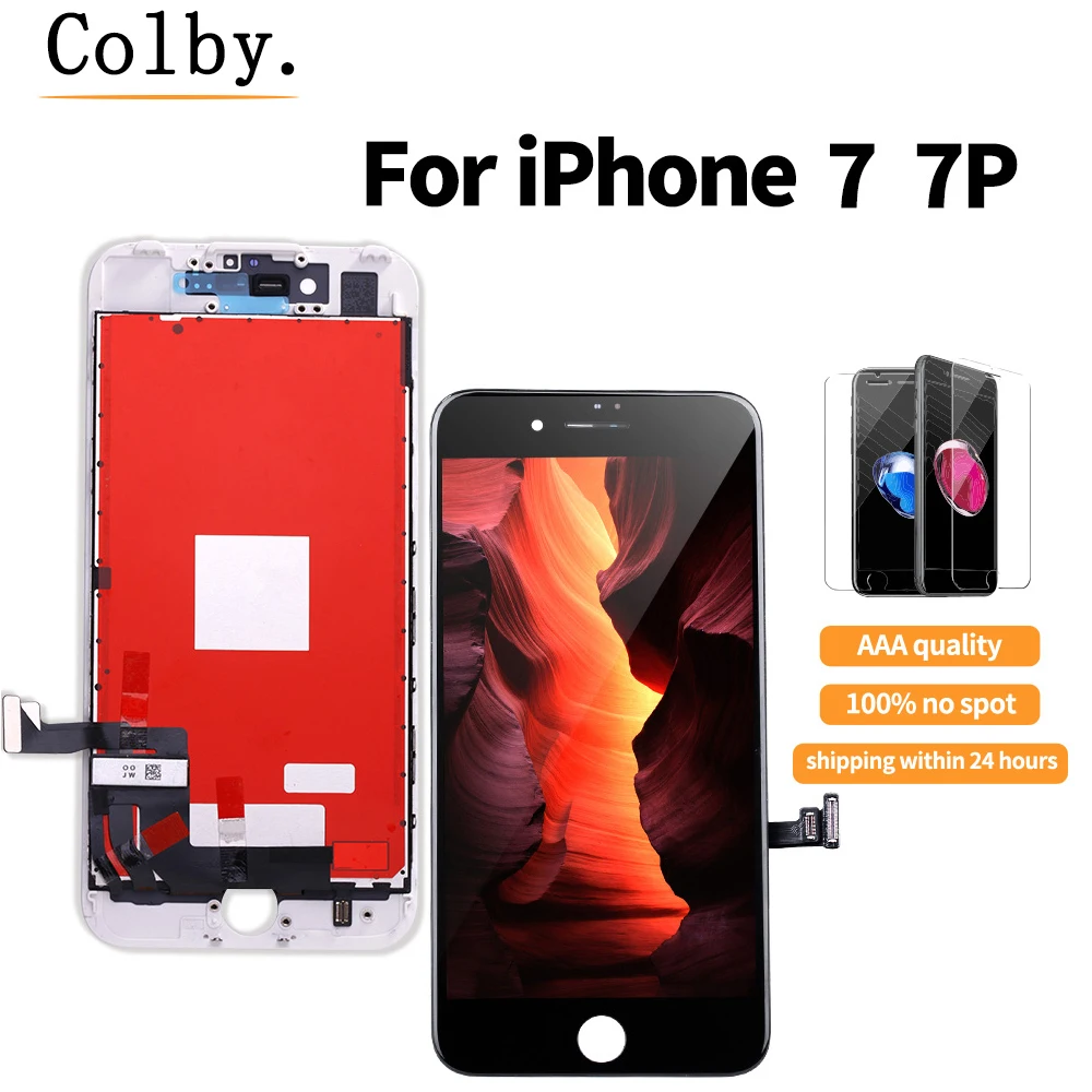 

3 pcs/lot 100% No Dead Pixel LCD For iPhone 7 Screen Digitizer Display Assembly Replacement with Tool&Tempered Glass Black/White