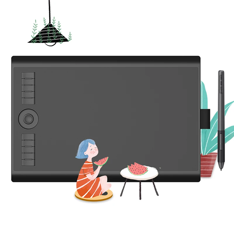 GAOMON M10K PRO 10 * 6.25'' Graphic Pen Tablet Drawing Board with 8192 Pressure Battery-Free Stylus Support OTG Function