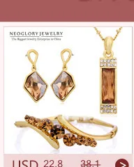 Neoglory Кристальные фиолетовые Висячие серьги для женщин стиль подарки украшенные кристаллами от Swarovski