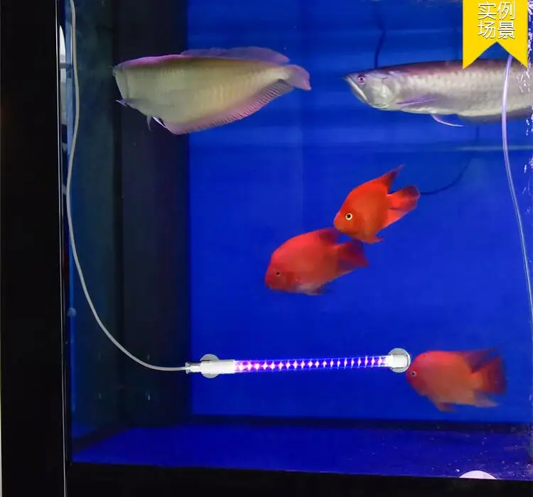 [Seven Neon] AC85-265V 30 см 24led 365NM анти-водоросли и анти-Рыбная дезинфекционная лампа для стерилизации аквариума