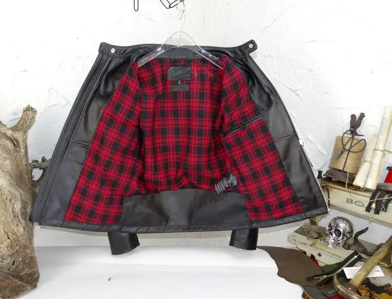 Черная Мужская облегающая Байкерская кожаная куртка размера плюс XXXL из натуральной воловьей кожи, Осеннее короткое байкерское кожаное пальто в американском стиле