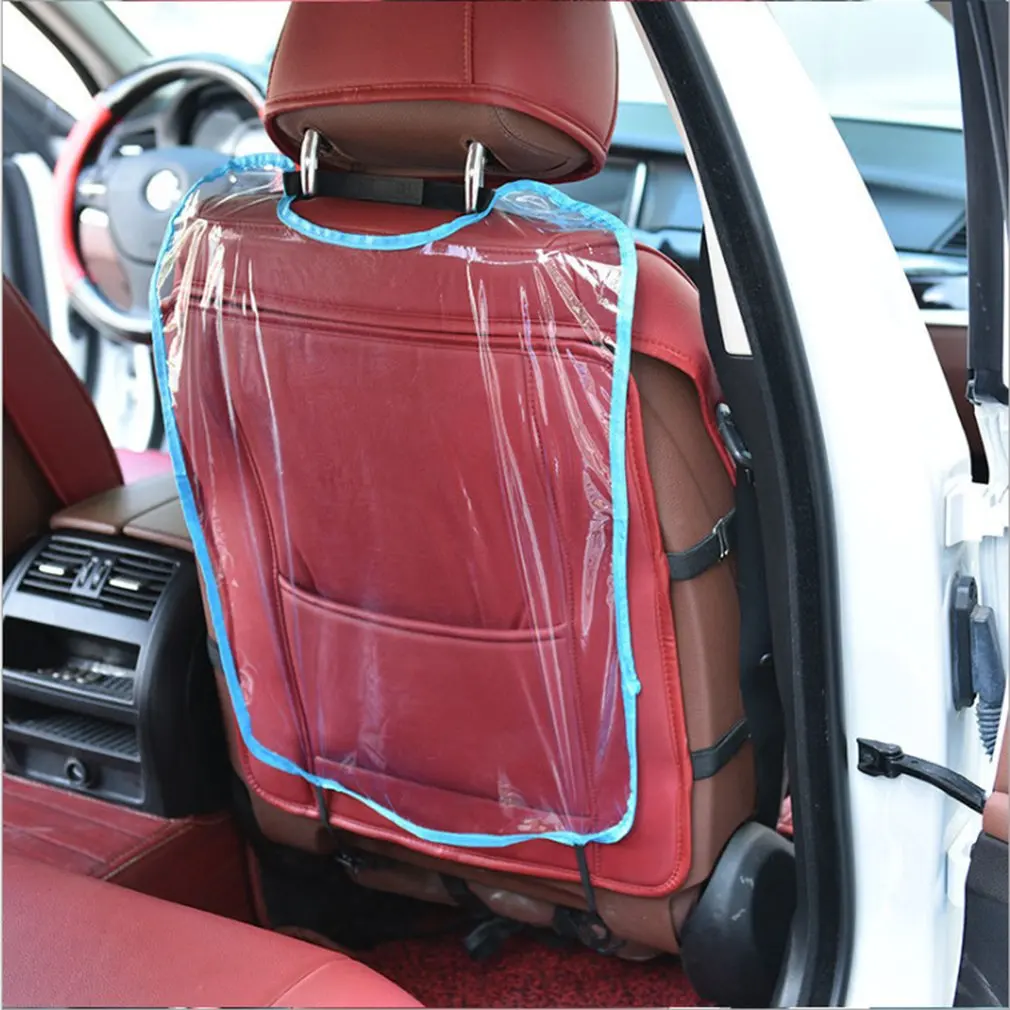 Защита сиденья для ухода за автомобилем, чехол для спинки, защитный чехол для детей, прозрачная Очищающая накладка, автозапчасти аксессуары