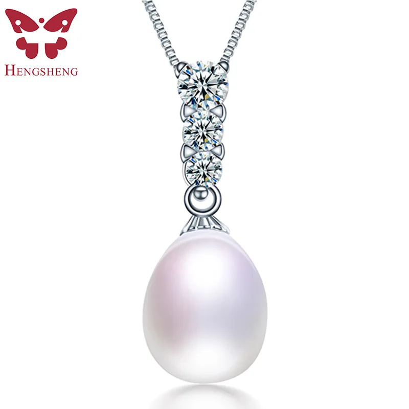 Brand Romantic Water Drop Pearl Pendants& Necklace For Women, AAAA Pearl 9-10mm Fashion Jewelry Pendant