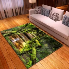 3D ковер с пейзажным принтом, ковры для столовой, фланелевые ковры с эффектом памяти для спальни, дивана, гостиной, современные ковры для гостиной