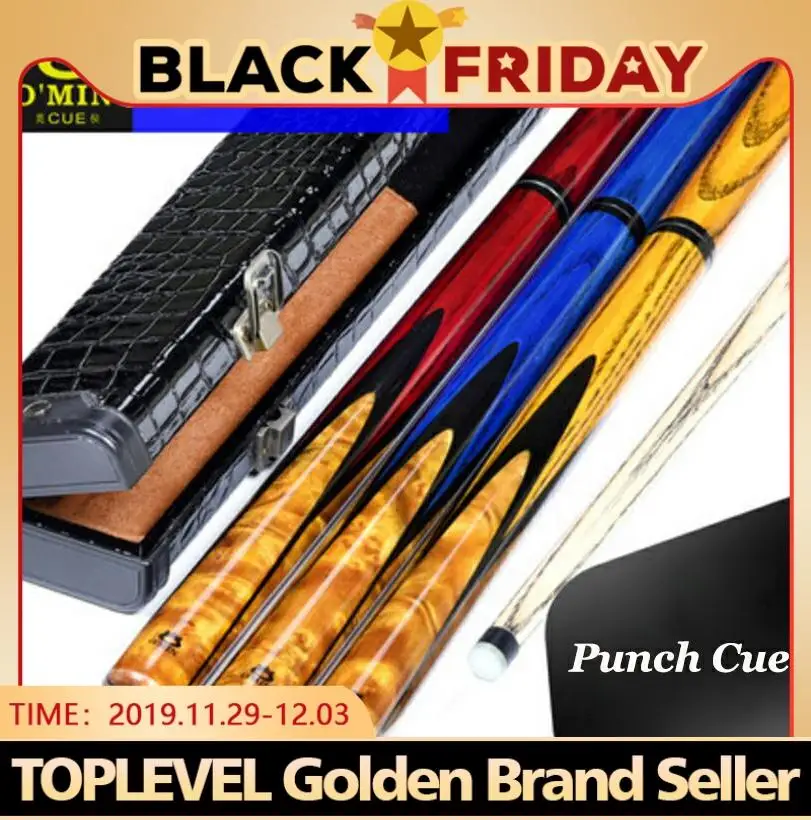 

O'MIN Punch&Jump Cue Punch&Jump Sticks 13.8mm Tips North American maple 5A+ Wood Cue Billiard Jump Cue Punch Stick Billiard Cue