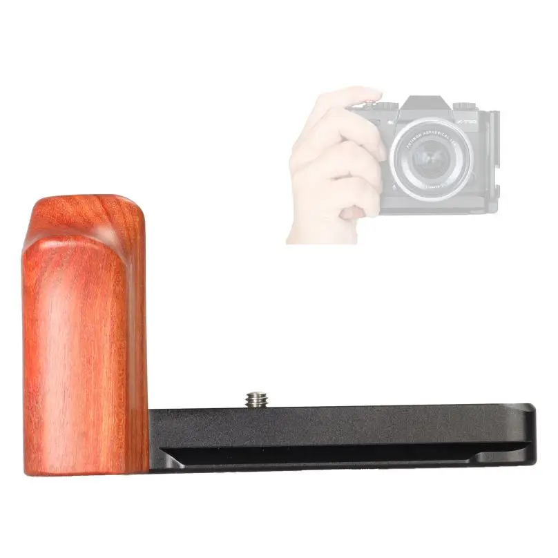 Wepoto Fujifilm X-T10 X-T20 X-T30 Impugnatura In Metallo Rosso Legno Danese Wr-Xt30