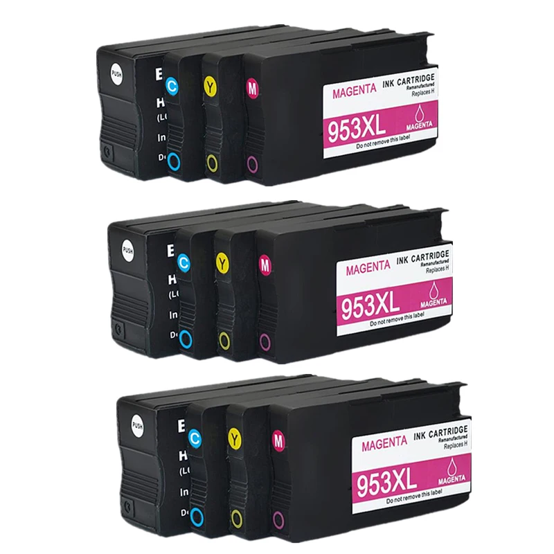 3set YLC совместимый чернильный картридж 953 953XL для hp pro 7740 8210 8218 8710 8715 8718 8719 8720 8725 8728 8730 8740 принтер для hp 953 - Цвет: 3set