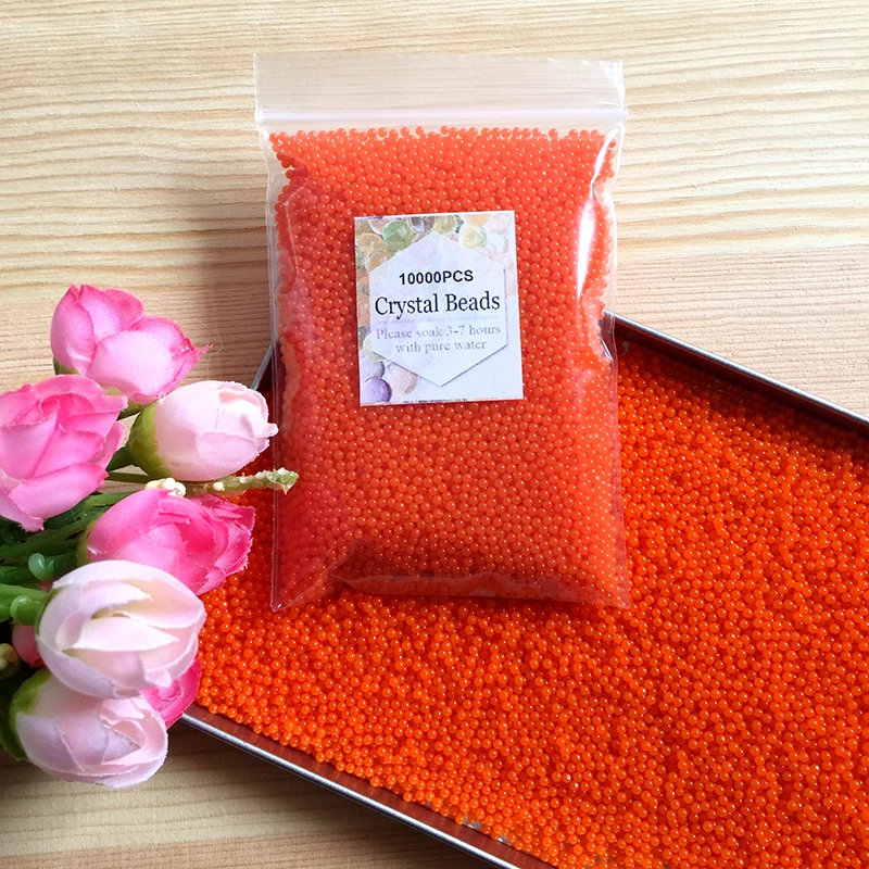Crystal Soil 10000pcs/bag Crystal Soil Hydrogel Gel Polymer Water Beads orbiz Flower/Wedding/Decoration Growing Water Balls Big Home Decor