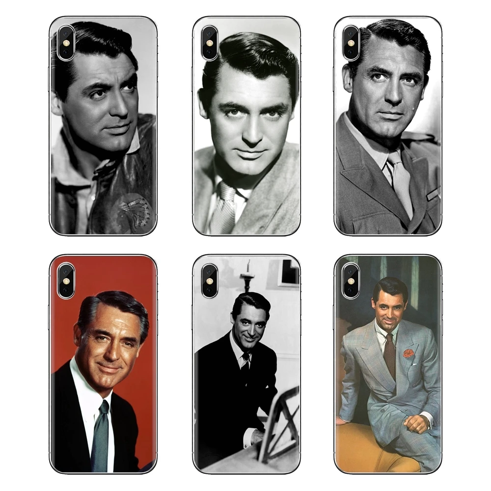 Soft Transparent Cases Covers For Samsung Galaxy J1 J2 J3 J4 J5 J6 J7 J8 Plus 2018 Prime 2015 2016 2017 Cary Grant |