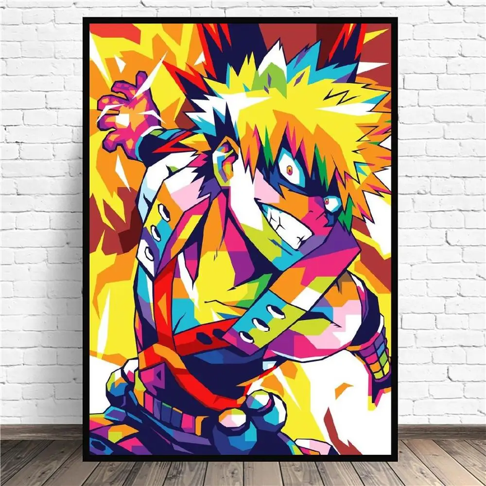 Katsuki Bakugou WPAP холст настенная живопись аниме картины печать на холсте домашний
