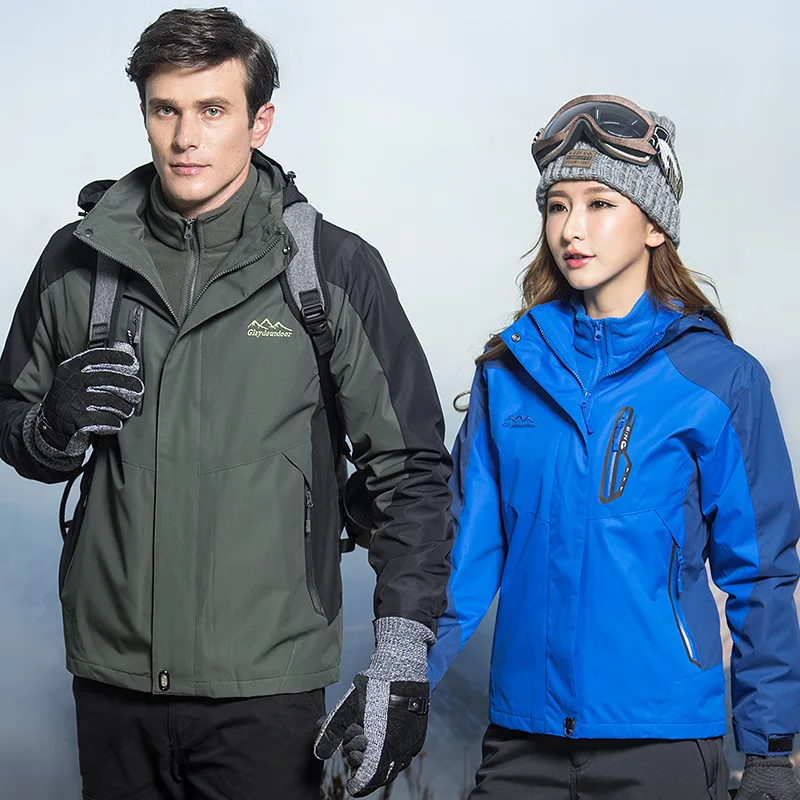 

Soft shell Jacket Women men Waterproof Jackets Keep Warm Coat Outdoor Hiking Clothing Windproof Soft Shell Fleece