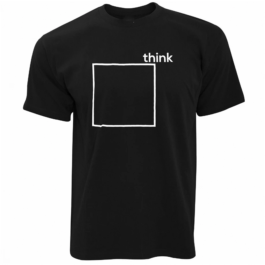 Новинка футболка Think Outside The Box Pun Joke Nerd Geek Graphic Мужская одежда футболка| |