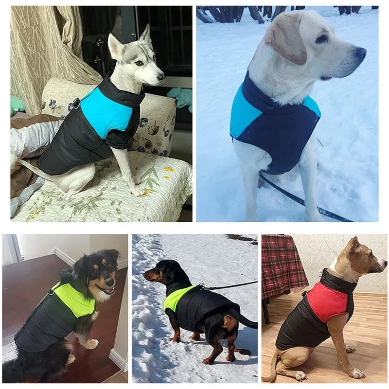 Winter Dog Pets Clothes Clothing for Small Large Dogs Waterproof Pet Jacket Dog Coat Chihuahua Padded Vest Zipper Jacket Coat