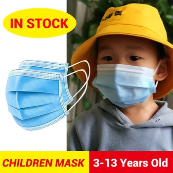 

DHL Fedex Children Kids Disposable Face Mask 3-ply Ear Loop Boys Girls Student 3-Ply Non-woven Breathable Disposable Face Mask