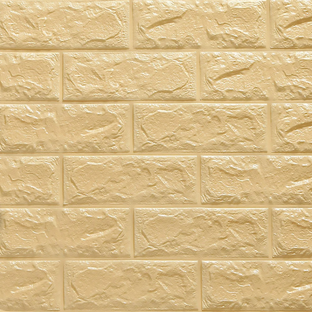 3D кирпичные настенные наклейки обои Декор Пена водонепроницаемое покрытие для стен обои для детей гостиная фон сделай сам - Цвет: beige