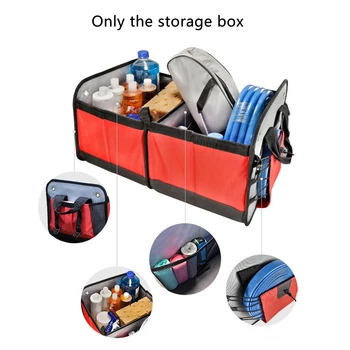 

Stuff Compartment Pickup Car Trunk Bag Vehicle Storage Foldable Boot Organizer Tidy Box SUV Food Anti Slip With Tie Straps Large