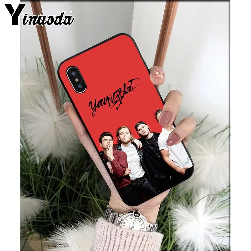 Yinuoda 5SOS 5 секунд лета ТПУ Мягкие аксессуары для телефонов Чехол для iPhone X XS MAX 6 6S 7 7plus 8 8Plus 5 5S XR - Цвет: A15