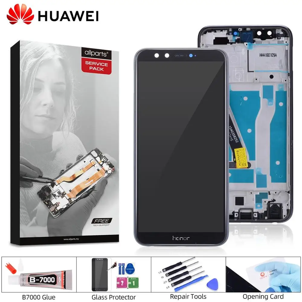 Дешево Дисплей для HUAWEI Honor 9 Lite lld al00 al10 tl10 font b LCD b font в сборе с тачскрином на рамке Оригинал 5.65 черный белый золото серый синий
